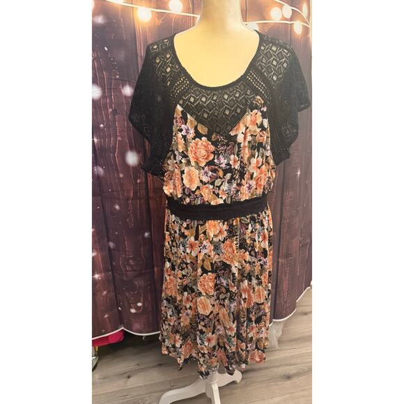 Super Soft Torrid Dress with Sheer Black - Picture 2 of 5